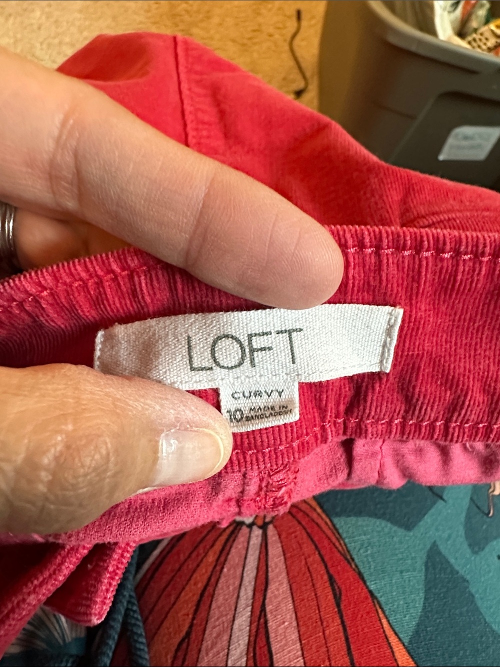 LOFT Hot Pink Corduroy Wide-Leg Pants - Picture 5 of 7